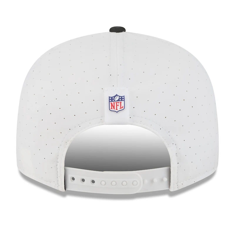 Men's New Era  White/Black Cincinnati Bengals 2025 NFL Training Camp Split Panel 9FIFTY Snapback Hat