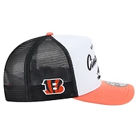 Men's New Era White/Orange Cincinnati Bengals Foodie 9FIFTY A-Frame Trucker Snapback Hat