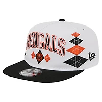 Men's New Era  White Cincinnati Bengals Argyle 19TWENTY Adjustable Hat