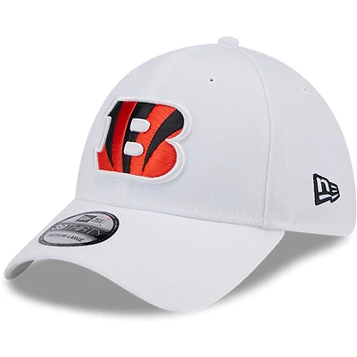 Casquette flexible principale 39THIRTY des Bengals de Cincinnati New Era pour hommes, blanche