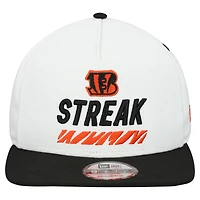Casquette snapback blanche New Era Cincinnati Bengals STREAK Season Ticket Member 9FIFTY A-Frame pour homme