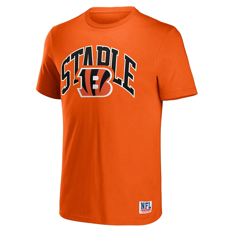 Men's NFL x Staple Orange Cincinnati Bengals Logo Lockup T-Shirt