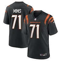 Maillot de jeu Nike Amarius Mims noir pour homme des Bengals Cincinnati