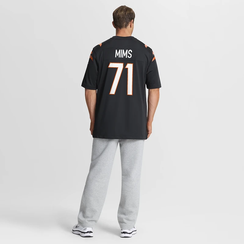 Maillot de jeu Nike Amarius Mims noir pour homme des Bengals Cincinnati