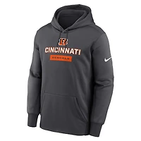 Men's Nike Anthracite Cincinnati Bengals Toss Sweep Therma Hoodie