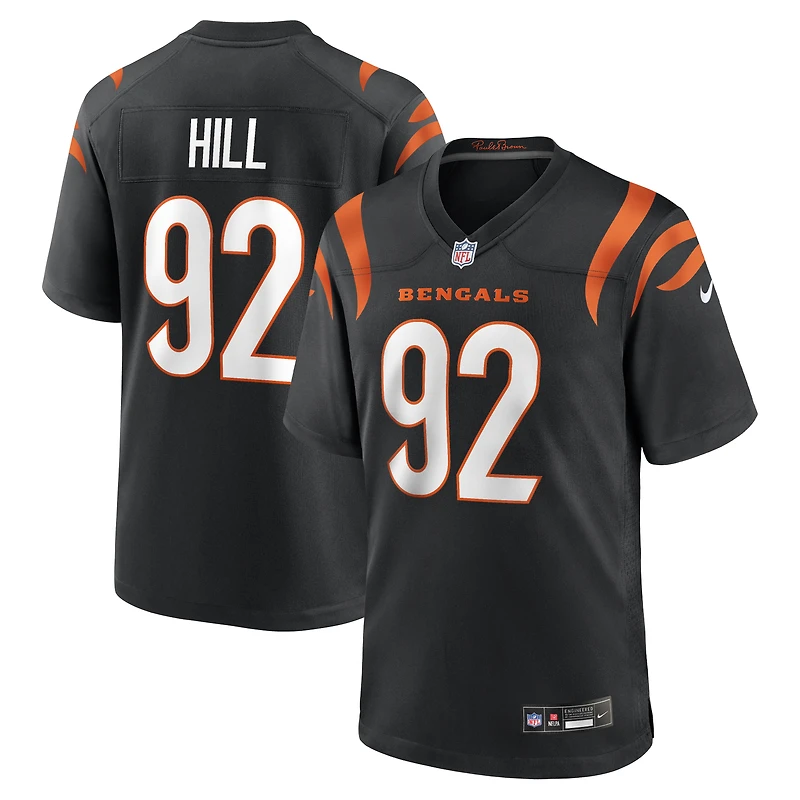 Men's Nike B.J. Hill Black Cincinnati Bengals Game Jersey