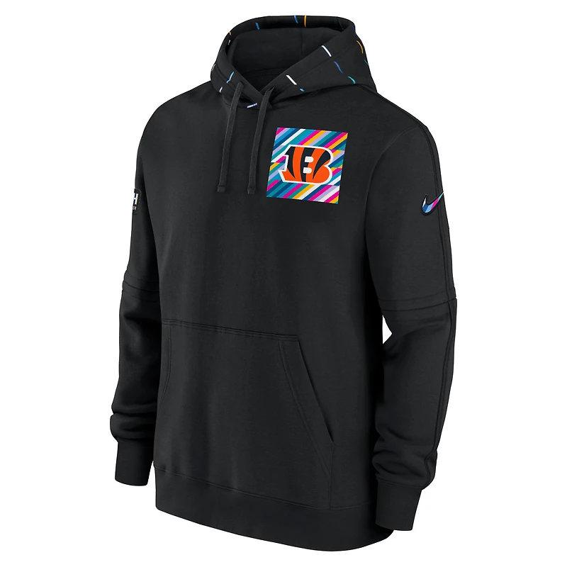 Sweat à capuche Nike noir pour homme, collection Cincinnati Bengals 2023 NFL Crucial Catch Club