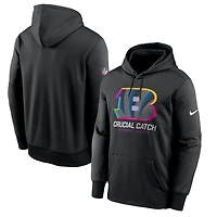 Sweat à capuche en polaire Nike noir Cincinnati Bengals 2024 NFL Crucial Catch Performance pour homme