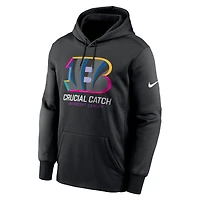 Sweat à capuche en polaire Nike noir Cincinnati Bengals 2024 NFL Crucial Catch Performance pour homme