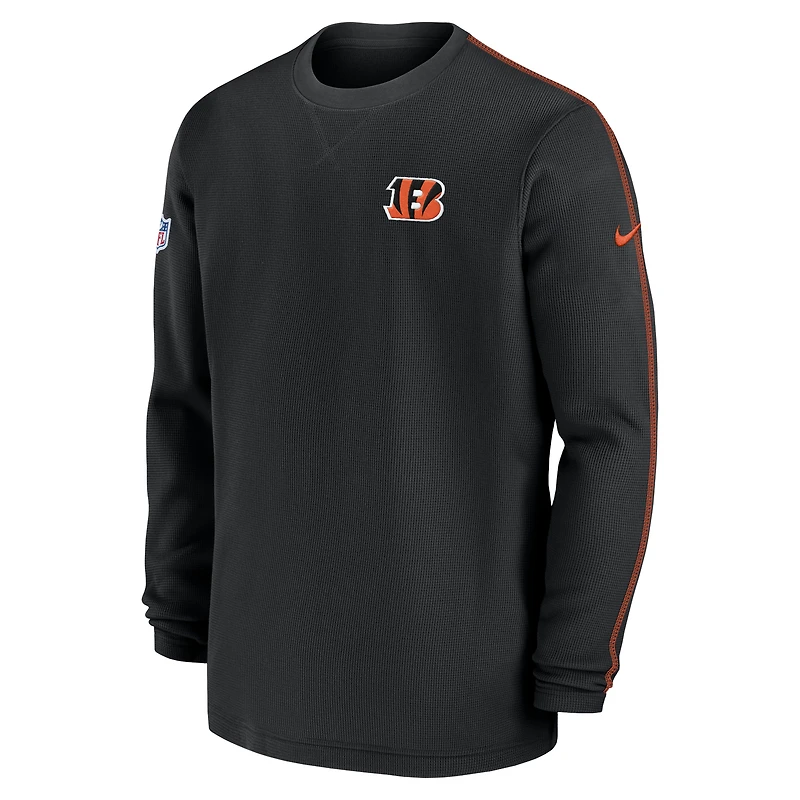 Men's Nike Black Cincinnati Bengals 2024 Sideline Coaches Long Sleeve Top
