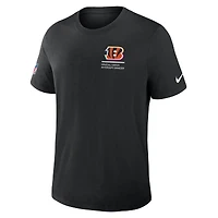 T-shirt Nike noir Cincinnati Bengals 2025 Crucial Catch Tri-Blend Dri-FIT pour homme