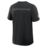 T-shirt Nike noir Cincinnati Bengals 2025 Crucial Catch Tri-Blend Dri-FIT pour homme