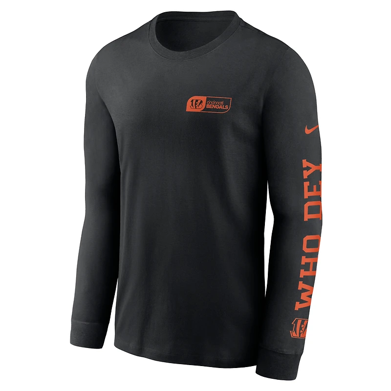 Men's Nike Black Cincinnati Bengals All Out Long Sleeve T-Shirt