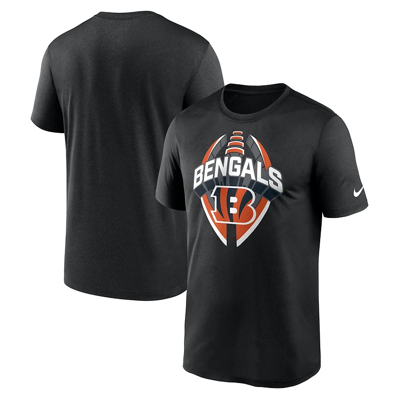 T-shirt Nike noir Cincinnati Bengals pour homme, grande taille, Primetime Legend Icon Performance