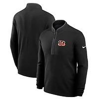 Pull Nike Victory Dri-FIT léger à demi-zip pour homme, noir, des Bengals de Cincinnati