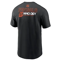 T-shirt Nike noir pour hommes des Bengals de Cincinnati