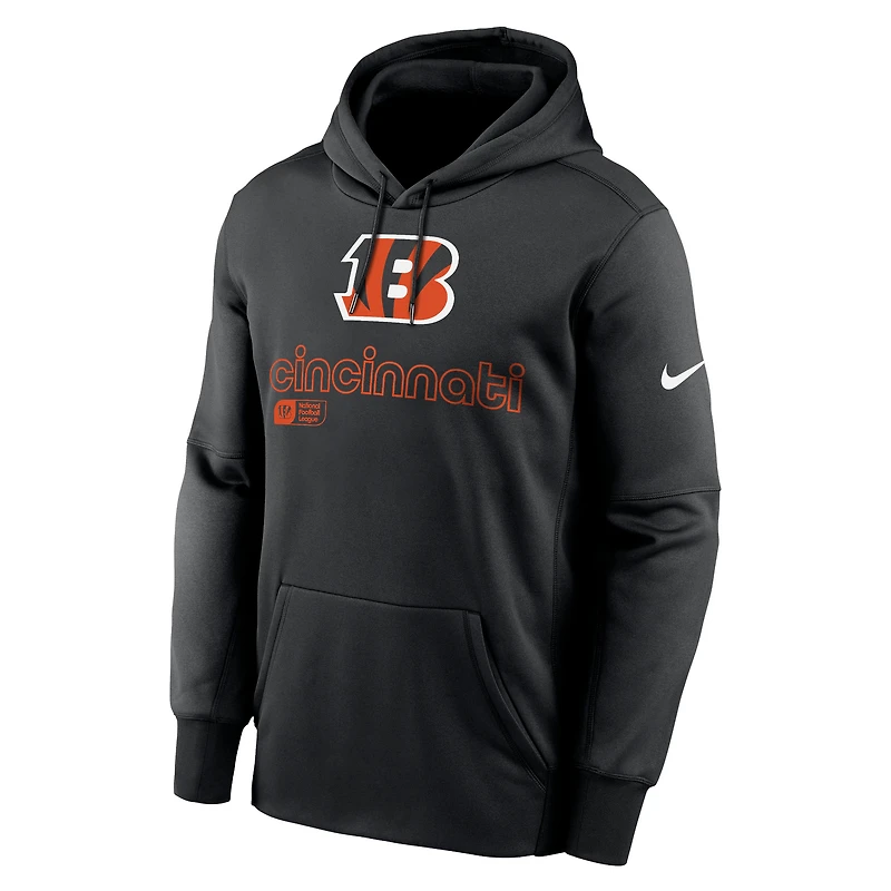 Sweat à capuche Nike noir Cincinnati Bengals Performance pour homme