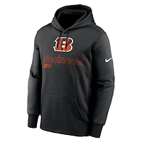 Sweat à capuche Nike noir Cincinnati Bengals Performance pour homme