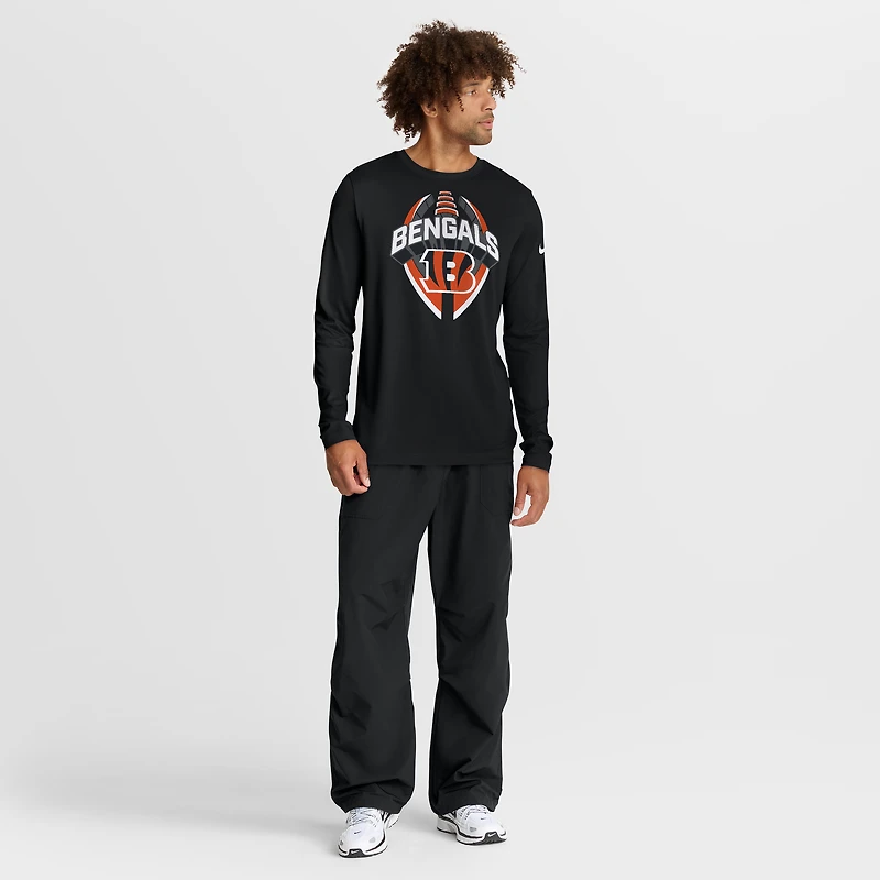 Men's Nike Black Cincinnati Bengals Primetime Legend Icon Performance Long Sleeve T-Shirt