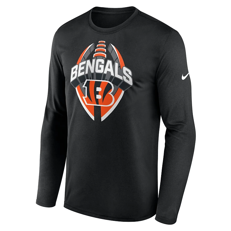 Men's Nike Black Cincinnati Bengals Primetime Legend Icon Performance Long Sleeve T-Shirt