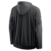 Men's Nike Black Cincinnati Bengals Sideline Anorak Half-Zip Hoodie Jacket