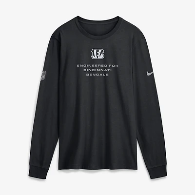 Men's Nike Black Cincinnati Bengals Sideline Bold Arch Star Dri-FIT Long Sleeve T-Shirt