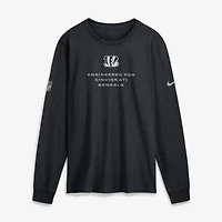 Men's Nike Black Cincinnati Bengals Sideline Bold Arch Star Dri-FIT Long Sleeve T-Shirt