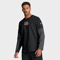 Men's Nike Black Cincinnati Bengals Sideline Coach Therma-FIT Long Sleeve T-Shirt
