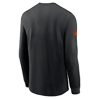T-shirt Nike noir à manches longues Dri-FIT pour homme, équipe des Bengals de Cincinnati