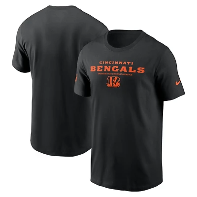 T-shirt Nike Dri-FIT noir pour homme, modèle Cincinnati Bengals Sideline
