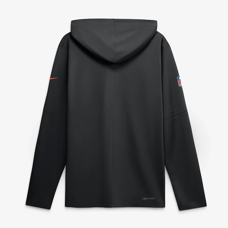 Men's Nike  Black Cincinnati Bengals Sideline Lightweight Long Sleeve Hooded Dri-FIT Top