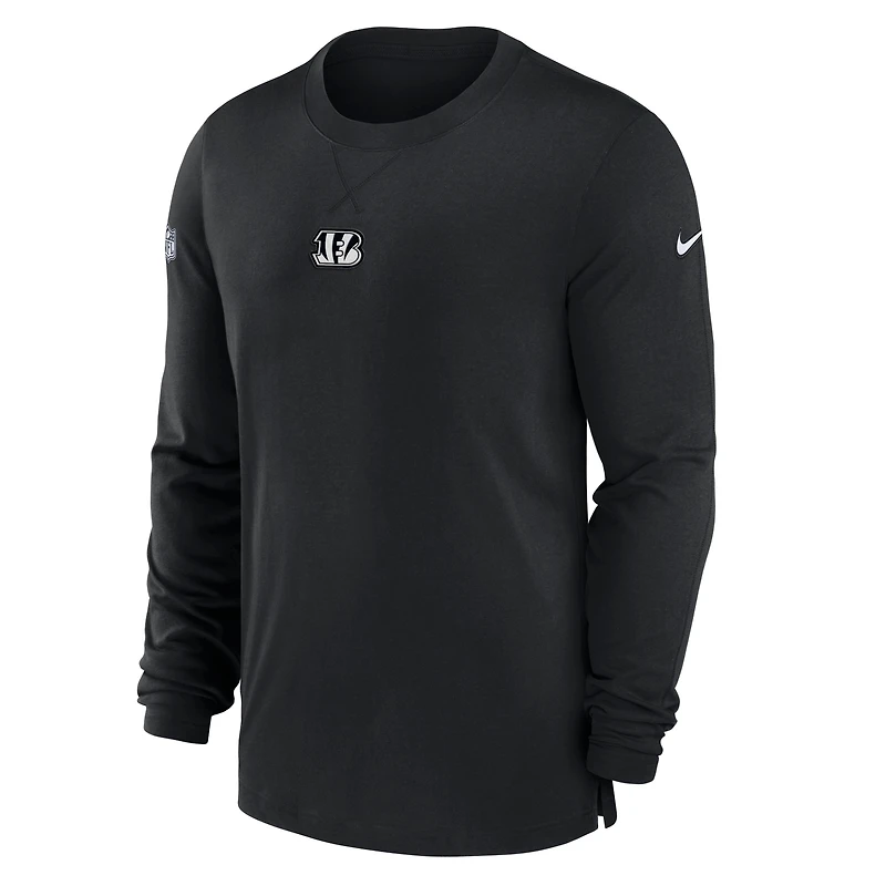 Men's Nike Black Cincinnati Bengals Sideline Performance Long Sleeve T-Shirt