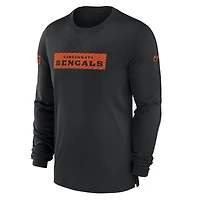 Men's Nike Black Cincinnati Bengals Sideline Player Performance Long Sleeve T-Shirt