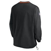Men's Nike Black Cincinnati Bengals Sideline Pullover Wind Shirt
