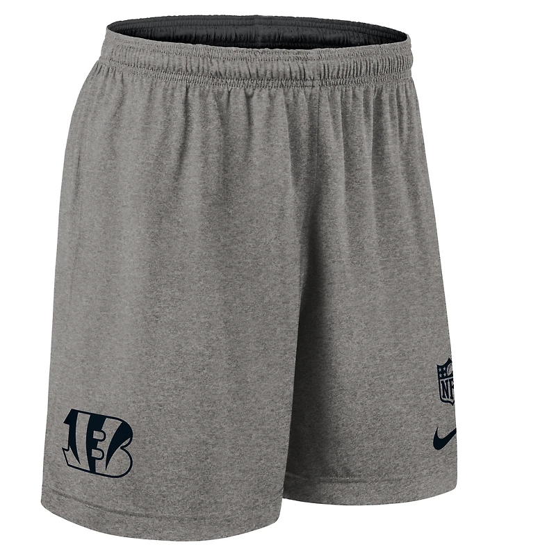 Men's Nike Black Cincinnati Bengals Sideline Reversible Dri-FIT Shorts