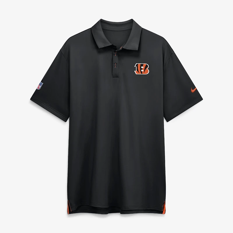 Men's Nike Black Cincinnati Bengals Sideline Tour Dri-FIT Polo