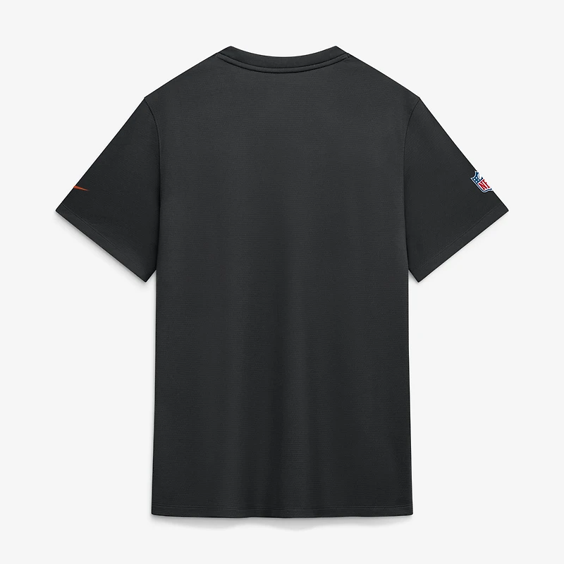 T-shirt d'entraîneur Nike noir Cincinnati Bengals Sideline UV Dri-FIT pour homme