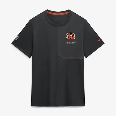 Men's Nike  Black Cincinnati Bengals Sideline UV Dri-FIT Coaches Shirt