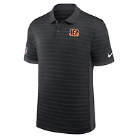 Men's Nike Black Cincinnati Bengals Sideline Victory Stripe Dri-FIT Polo