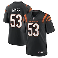 Maillot de match Nike Boye Mafe noir pour homme, équipe des Bengals Cincinnati