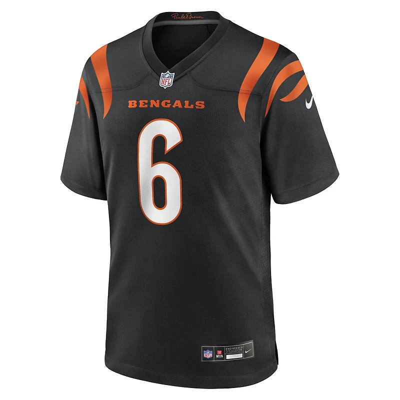Maillot de match Nike Bryan Cook noir des Bengals Cincinnati pour homme