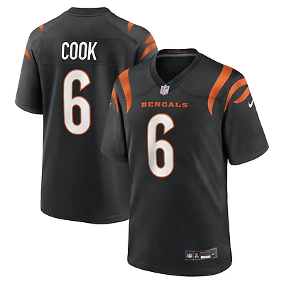 Maillot de match Nike Bryan Cook noir des Bengals Cincinnati pour homme