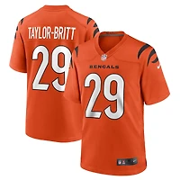 Maillot Nike Cam Taylor-Britt orange pour homme des Bengals de Cincinnati