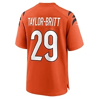 Maillot Nike Cam Taylor-Britt orange pour homme des Bengals de Cincinnati