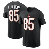 T-shirt Nike pour homme, noir, Chad Johnson, Cincinnati Bengals, nom et numéro retirés