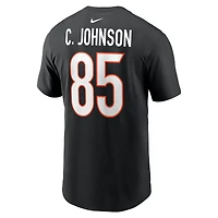 T-shirt Nike pour homme, noir, Chad Johnson, Cincinnati Bengals, nom et numéro retirés