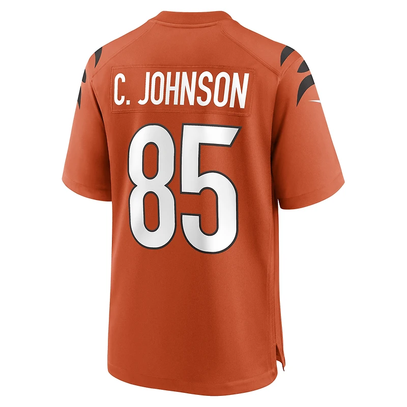 Maillot de joueur retraité Nike Chad Johnson Orange des Bengals Cincinnati pour hommes