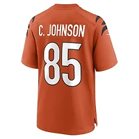 Maillot de joueur retraité Nike Chad Johnson Orange des Bengals Cincinnati pour hommes