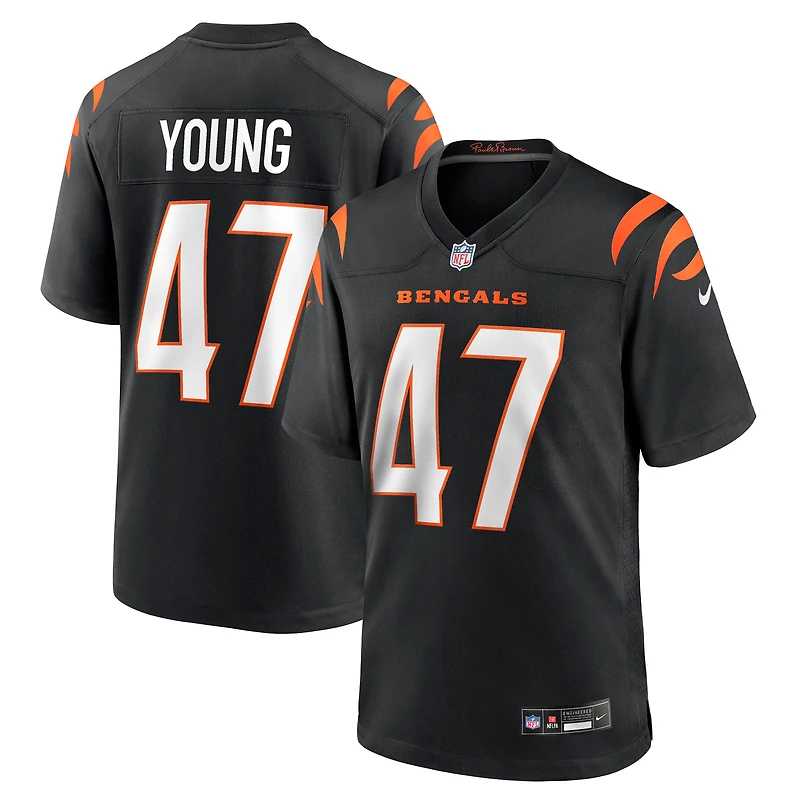 Men's Nike Craig Young  Black Cincinnati Bengals Team Game Jersey
