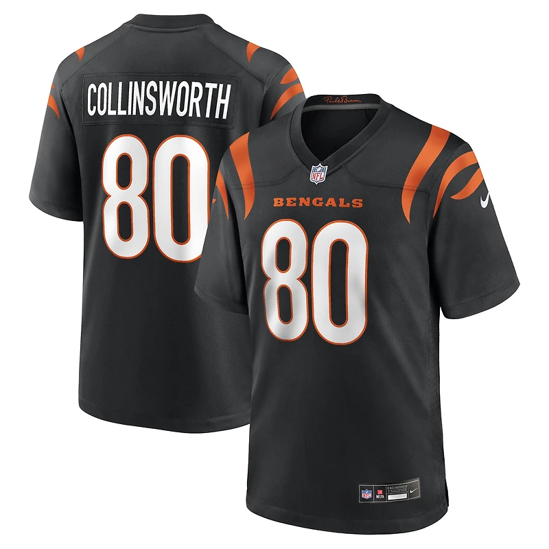 Men's Nike Cris Collinsworth Black Cincinnati Bengals Team Retired Player Game Jersey